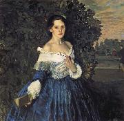 Konstantin Somov Lady in Blue china oil painting reproduction